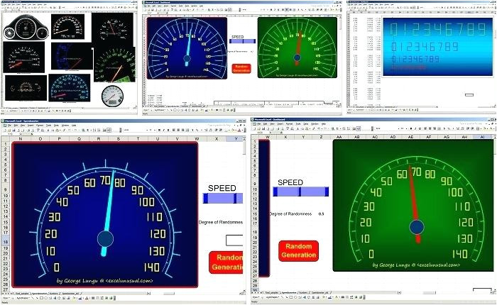 excel speedometer dashboard presentations excel speedometer chart add in