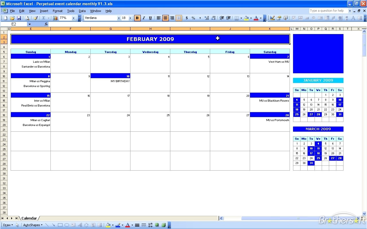 event calendar excel template 278