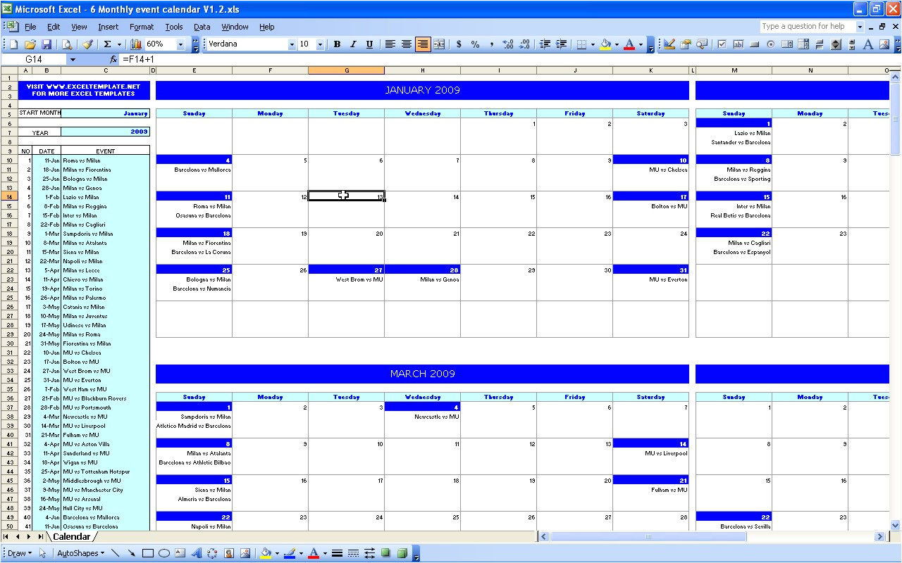 excel monthly calendar template 188
