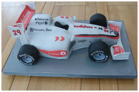 f1 car birthday cake
