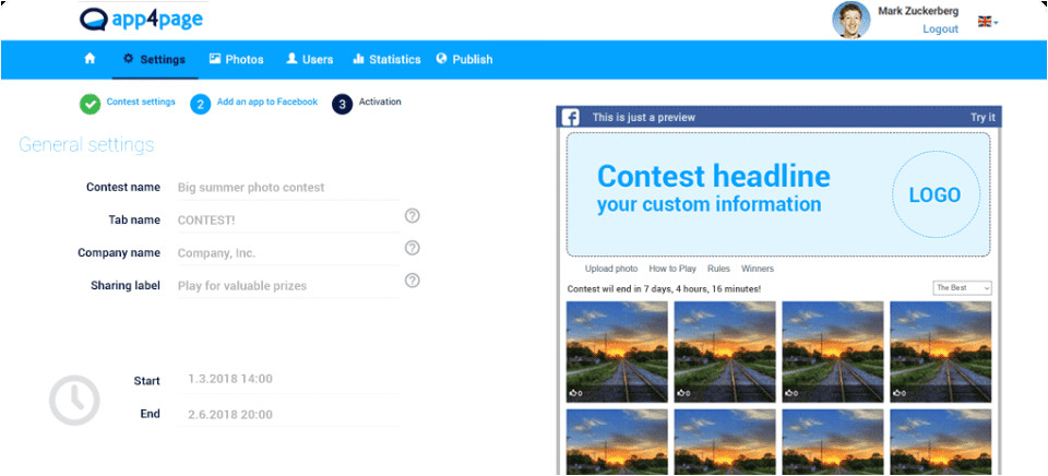 facebook photo contest rules template