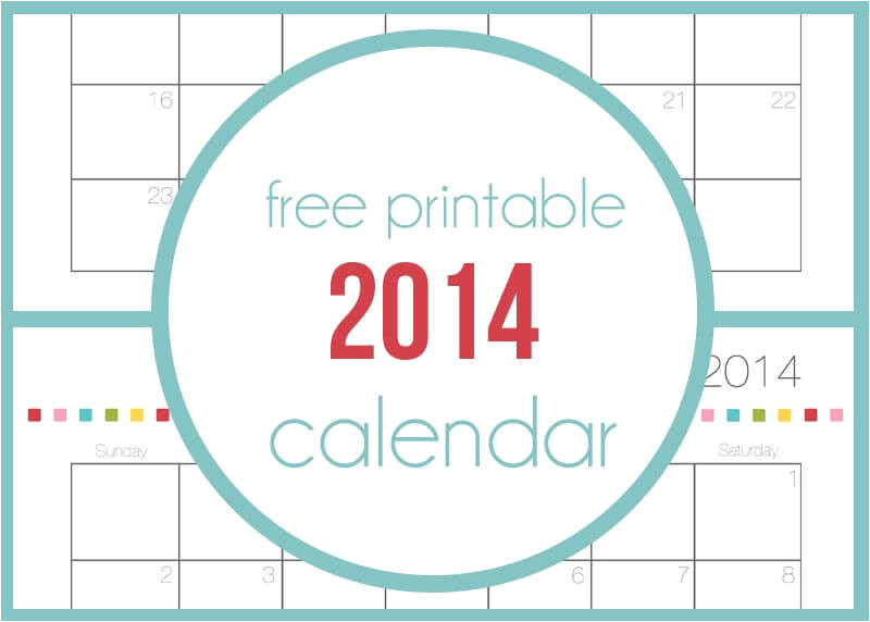 free printable 2014 calendar