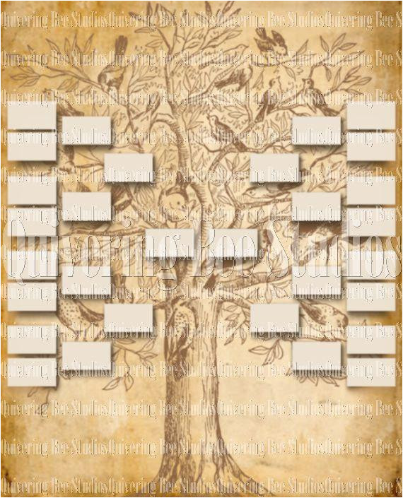 family tree template digital download
