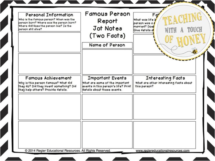 Famous Person Report Template 150 Best Famous Person Reports Images On Pinterest