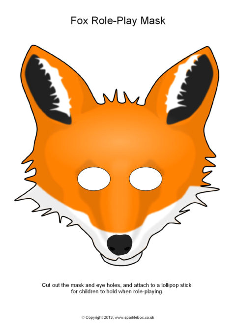 free printable fox mask