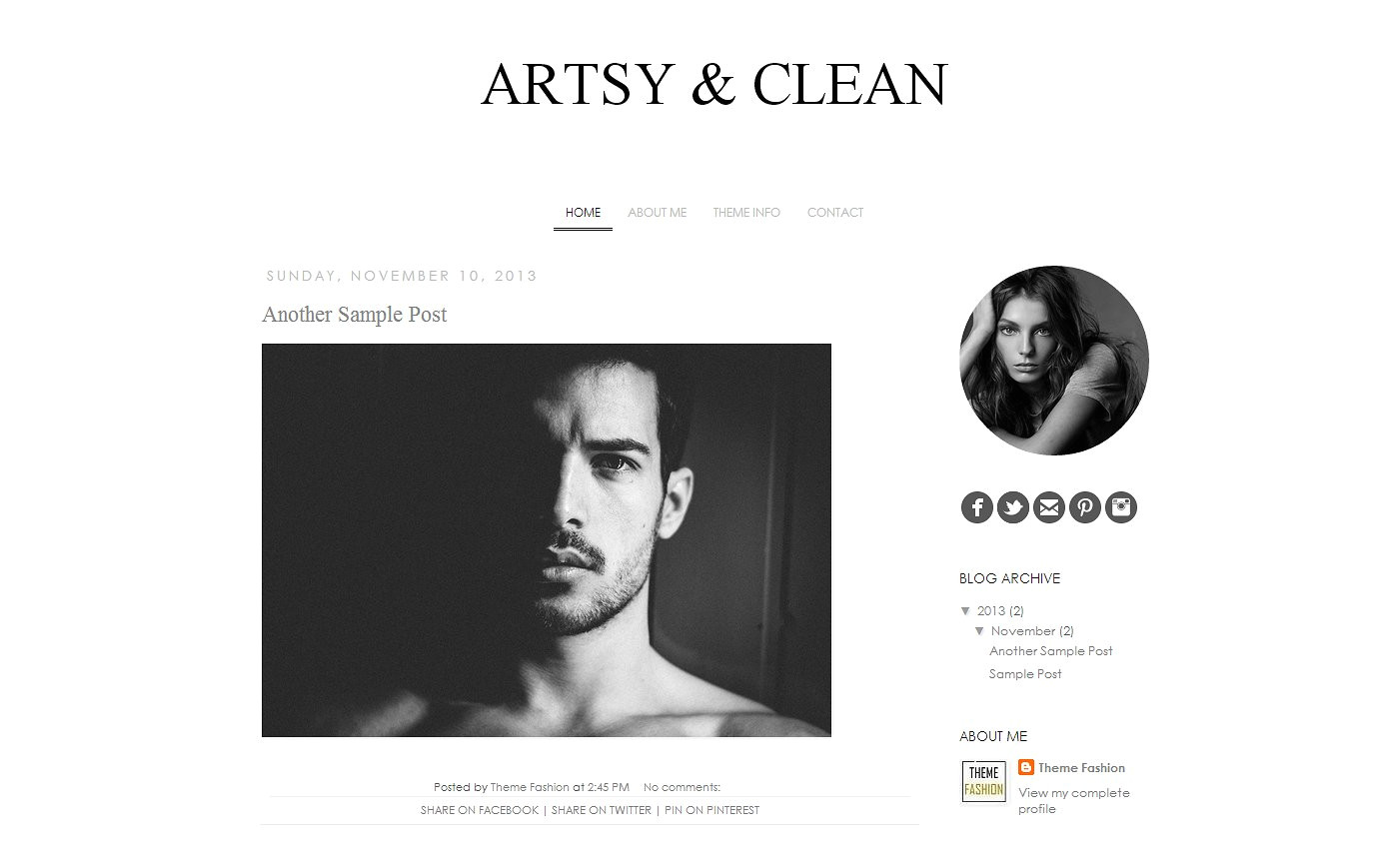 28643 blogger template artsy and clean