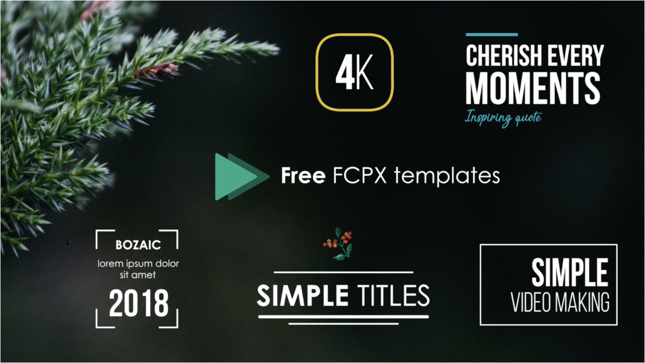 Fcpx Title Templates Freebies Simple Video Making