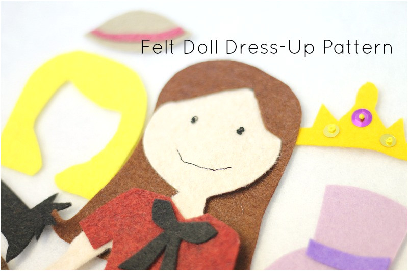 felt doll dress pattern