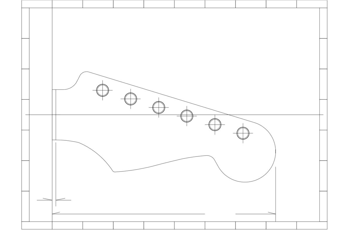 Fender Neck Template Fender Stratocaster Guitar Templates Electric Herald