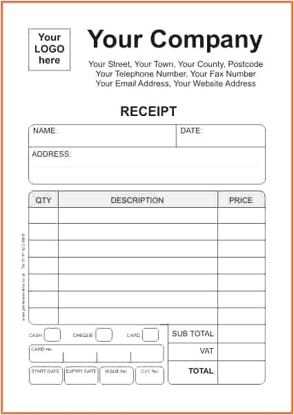 how to fill out a receipt book