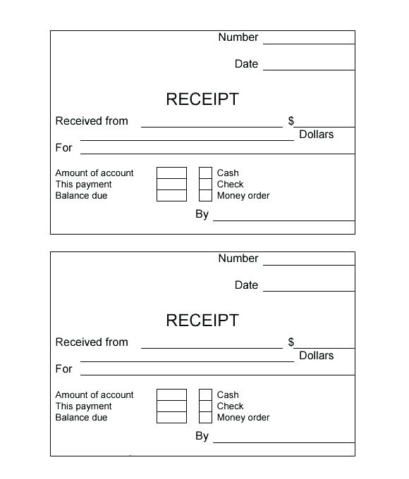 receipt form