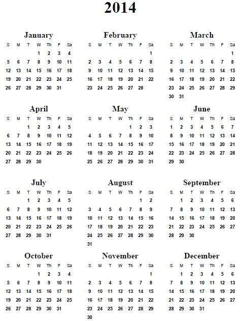 Fillable Calendar Template 2014 2014 Printable Calendar Download Templates