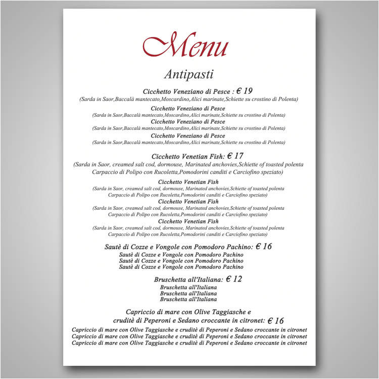 Fine Dining Menu Template Free Restaurant Fine Dining Menu Template Design Freelancer