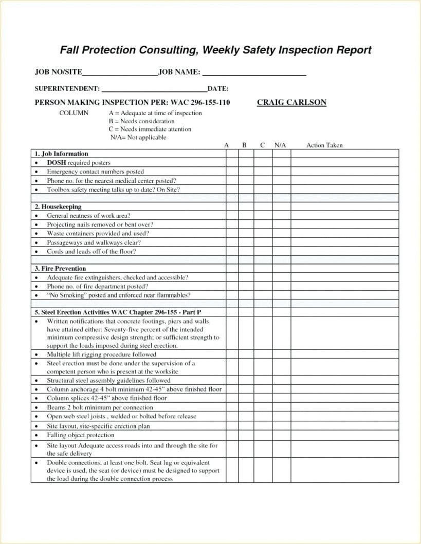 fire extinguisher inspection form