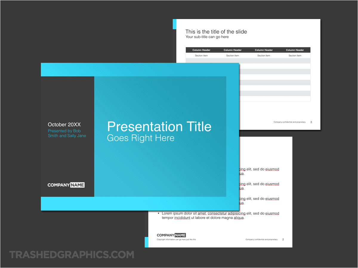 blue and gray flat style presentation template for keynote