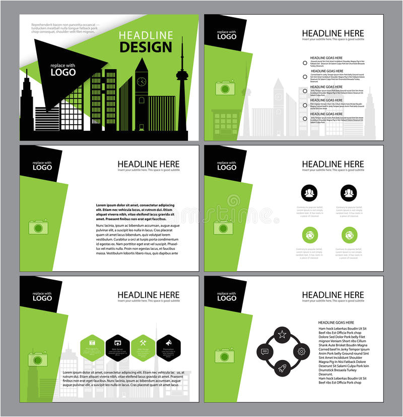 stock illustration presentation templates infographic elements template flat design set annual report brochure flyer leaflet marketing green image79391111