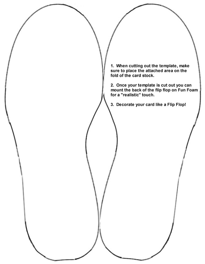 Flip Flop Card Template Craft Supplies Paper Crafts Free Templates Earth Mother