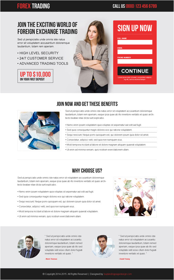 Forex Landing Page Template 30 Best Mobile Friendly Responsive Landing Page Design