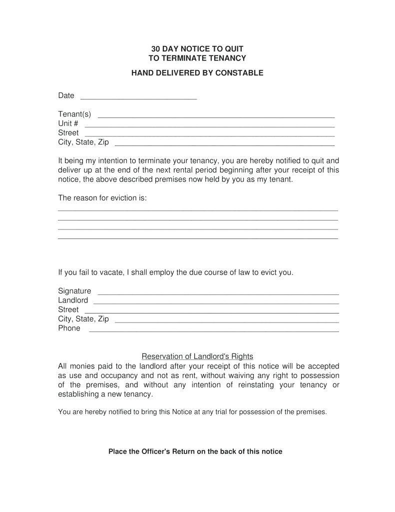 forfeiture notice template
