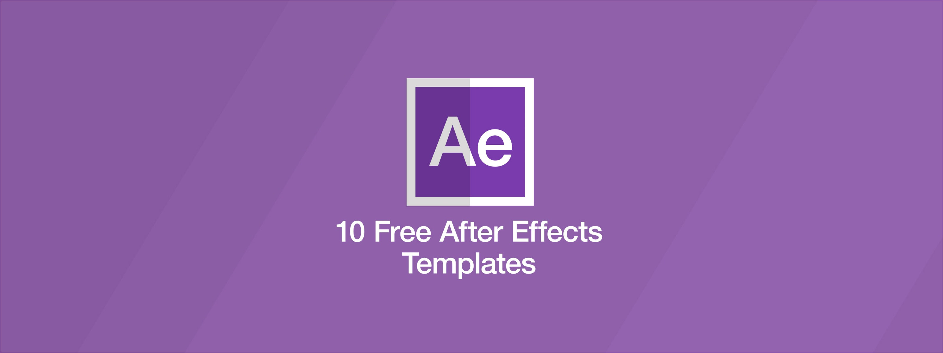 10 free after effects templates