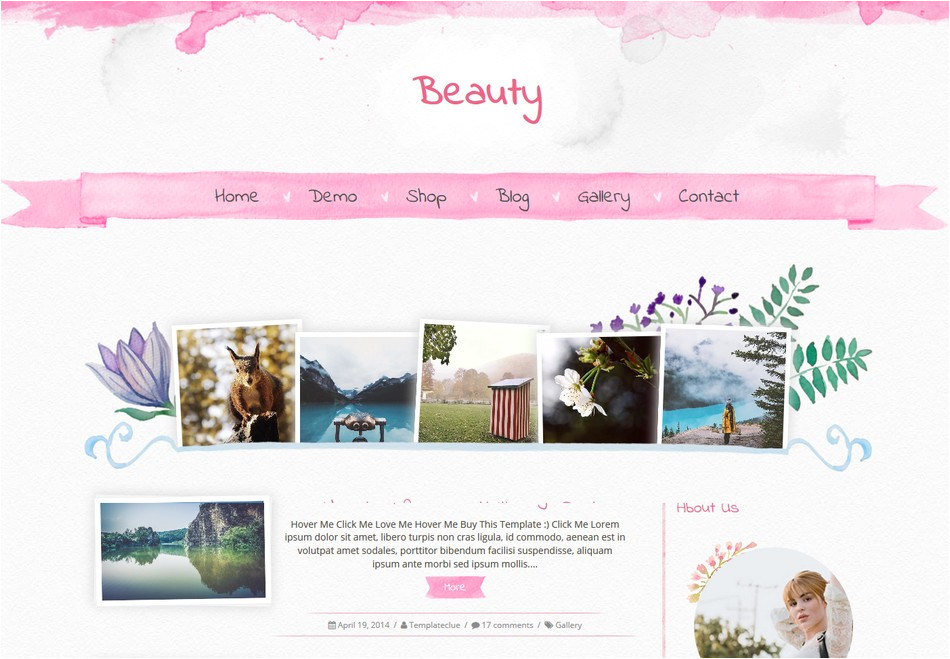 beauty blogger template