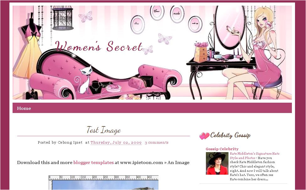blogger template womens secret