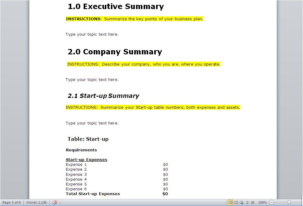 Free Buisness Plan Template 10 Free Business Plan Templates for Startups Wisetoast