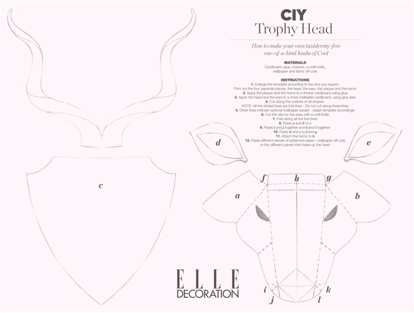 Free Cardboard Taxidermy Templates Create Your Own Taxidermy Free 39 Kudu Of Cool 39