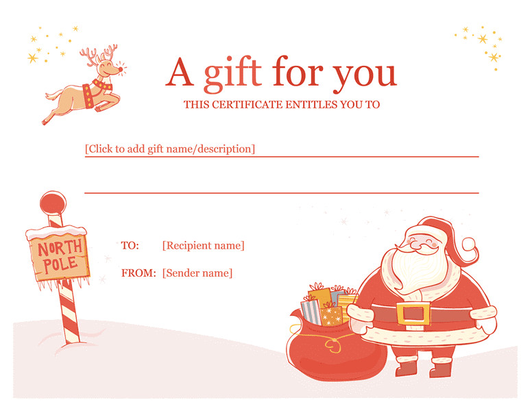 christmas gift certificate template word 2010 1519