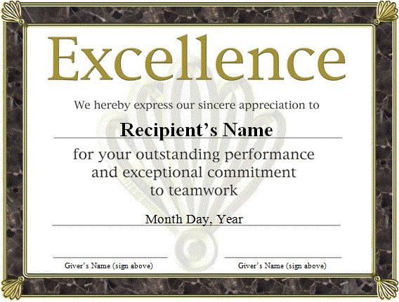 gift certificate templates for word