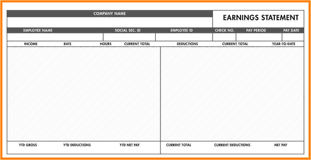 5 free paycheck stub template word