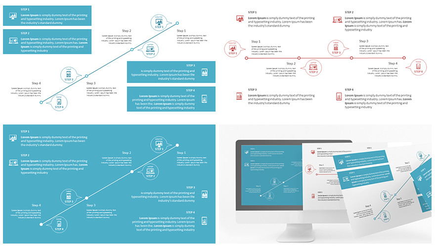 free download powerpoint step template