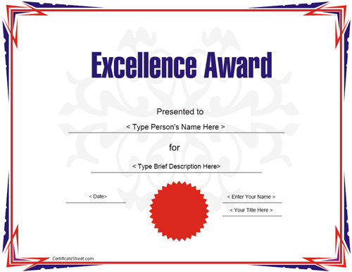 award certificate templates