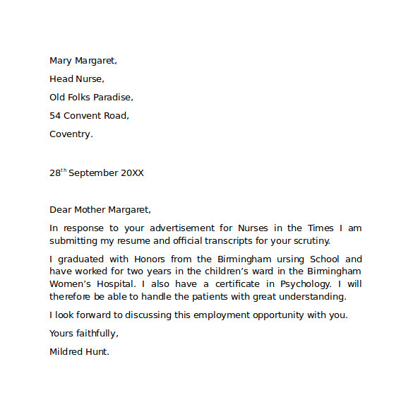 Free Examples Of Cover Letters for Employment 10 Employment Cover Letter Templates Samples Examples