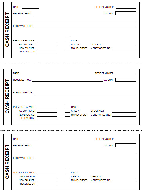 downloadable and fillable cash receipt template for word or excel
