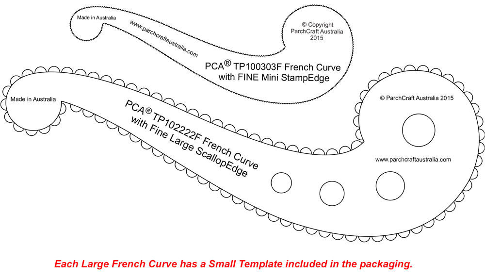 pca french curves template