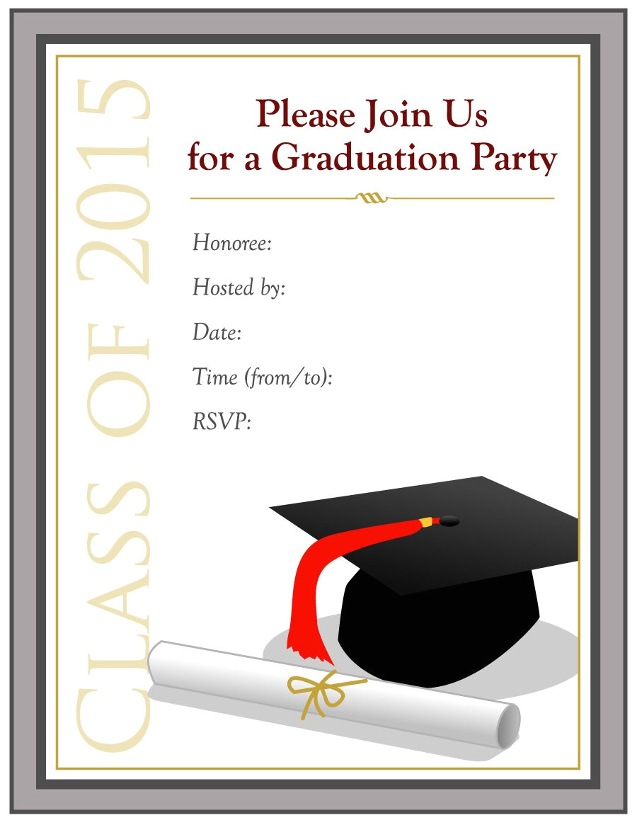 Free Graduation Announcements Templates Downloads 40 Free Graduation Invitation Templates Template Lab