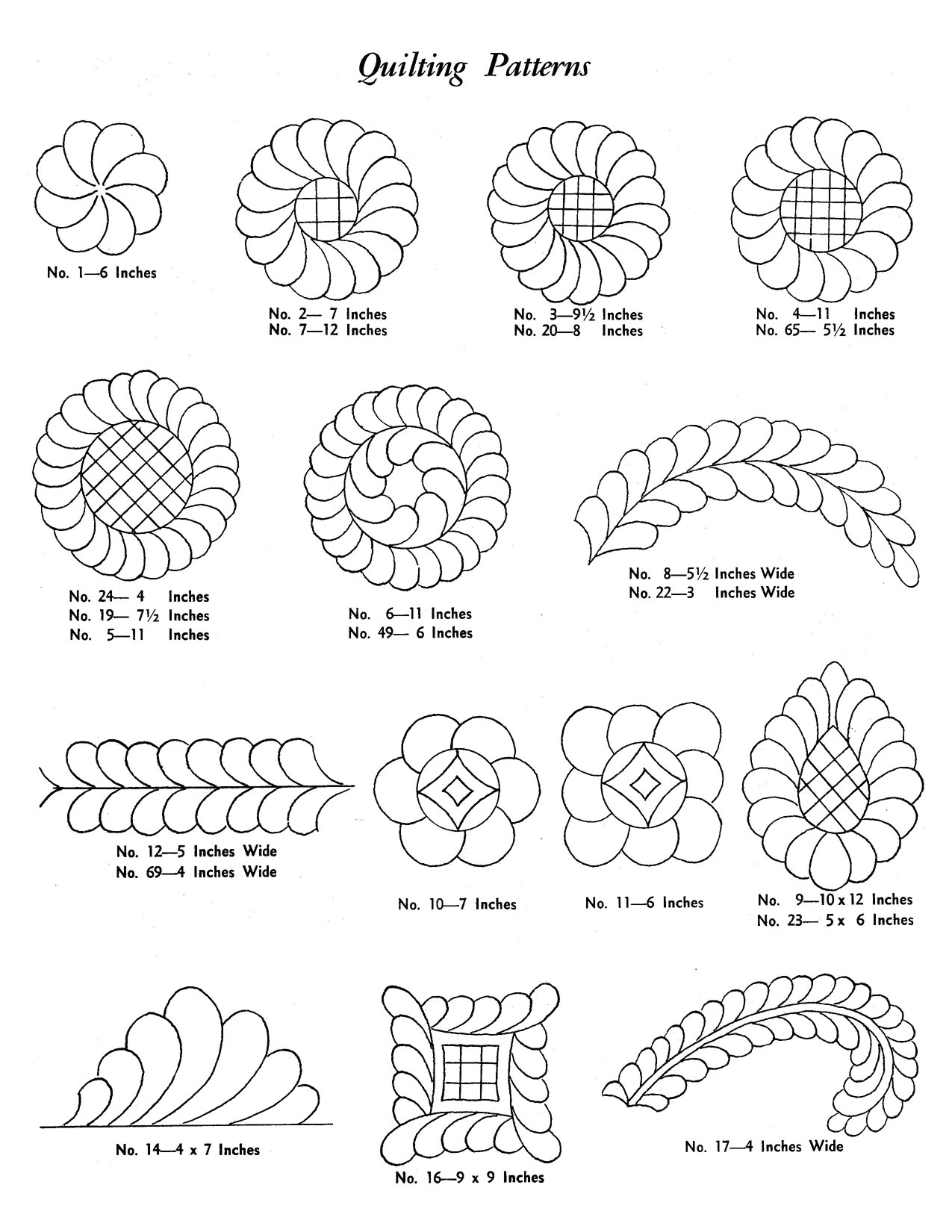 Free Hand Quilting Templates Lockport Hand Quilting Pattern Catalog Q is for Quilter