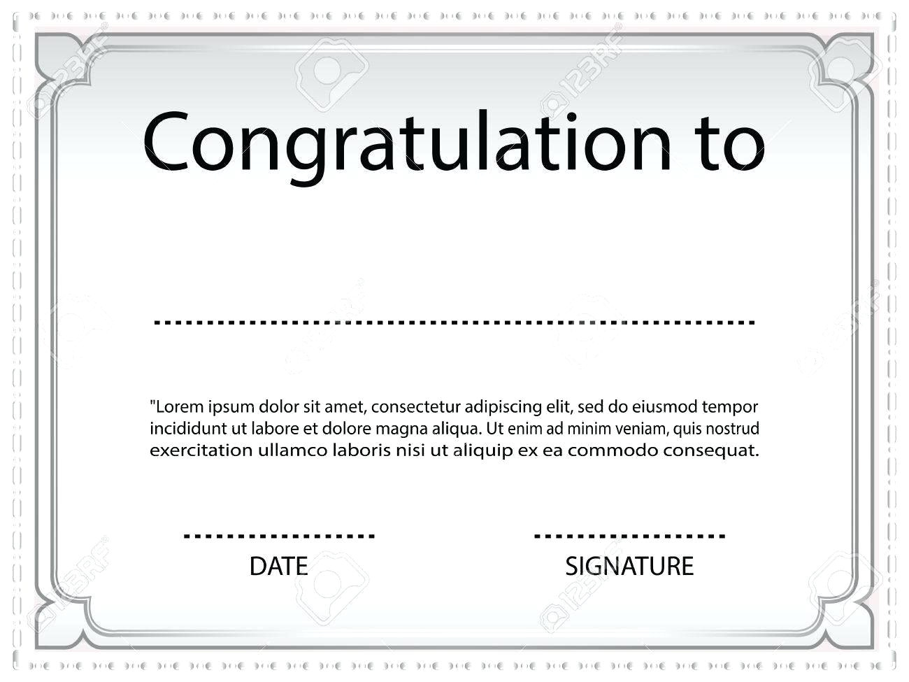congratulation certificate template vintage