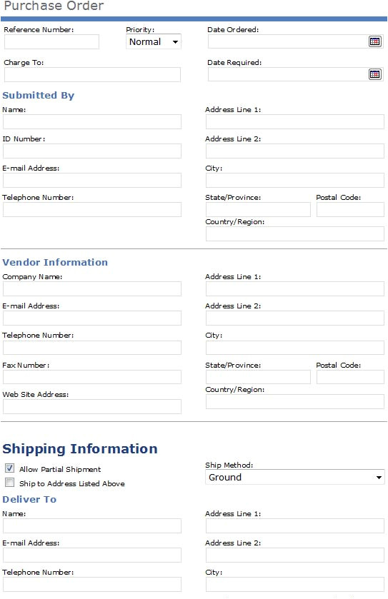 download purchase order template office 2003