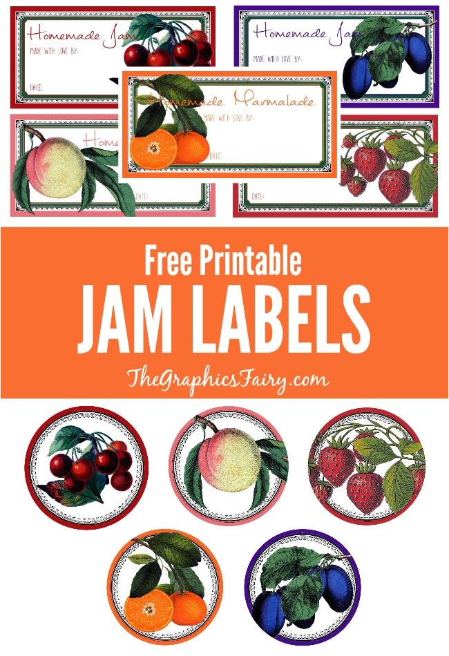 free printable jam labels