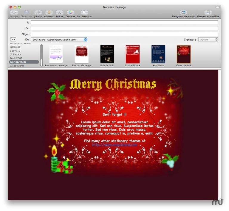 christmas email stationery templates free