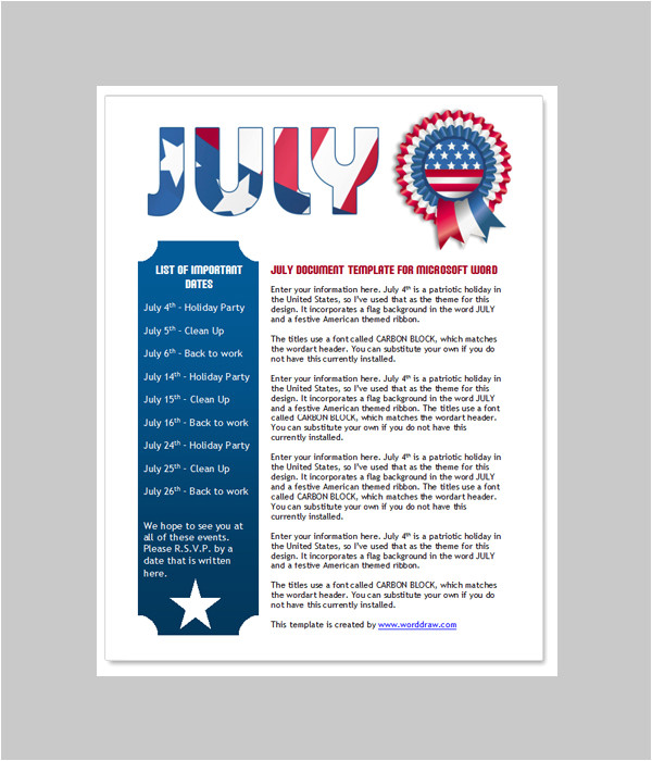 free newsletter templates for microsoft word 2007