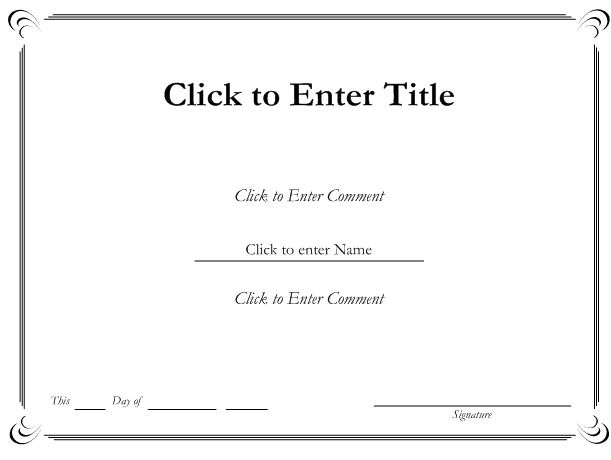 ms word printable certificate templates