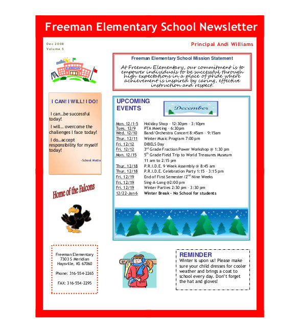 school newsletter