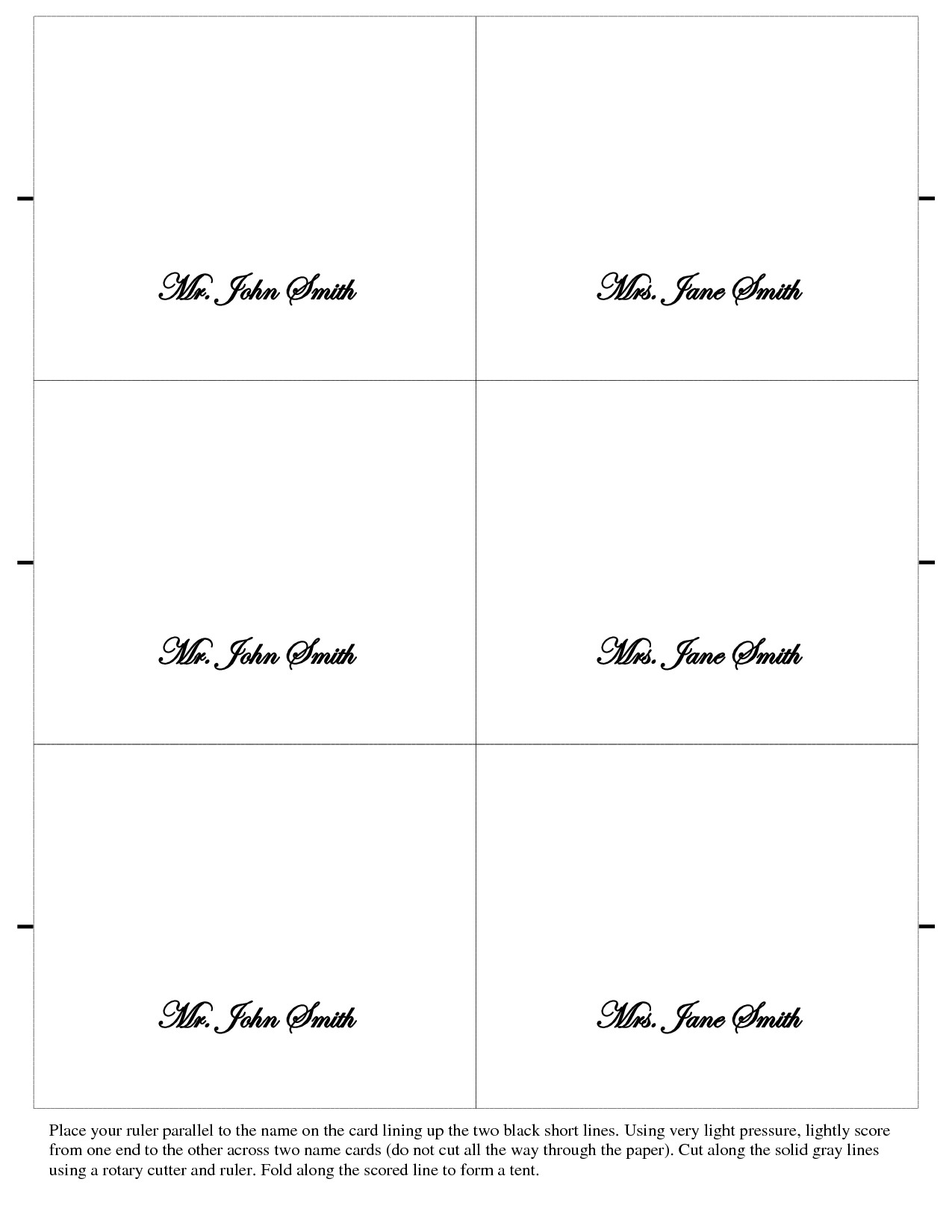 post printable folded place card template 315782