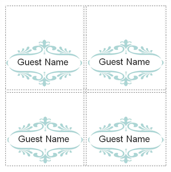 place card template
