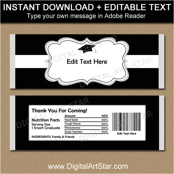 free printable graduation candy bar wrappers templates editable candy bar wrapper template
