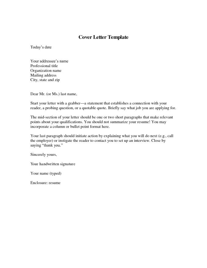 download cover letter template