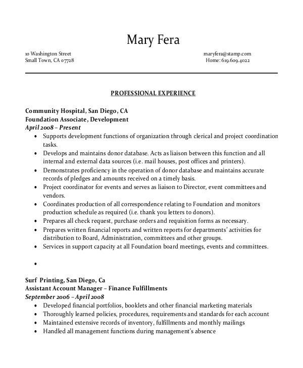 sample entry level administrative assistant resume